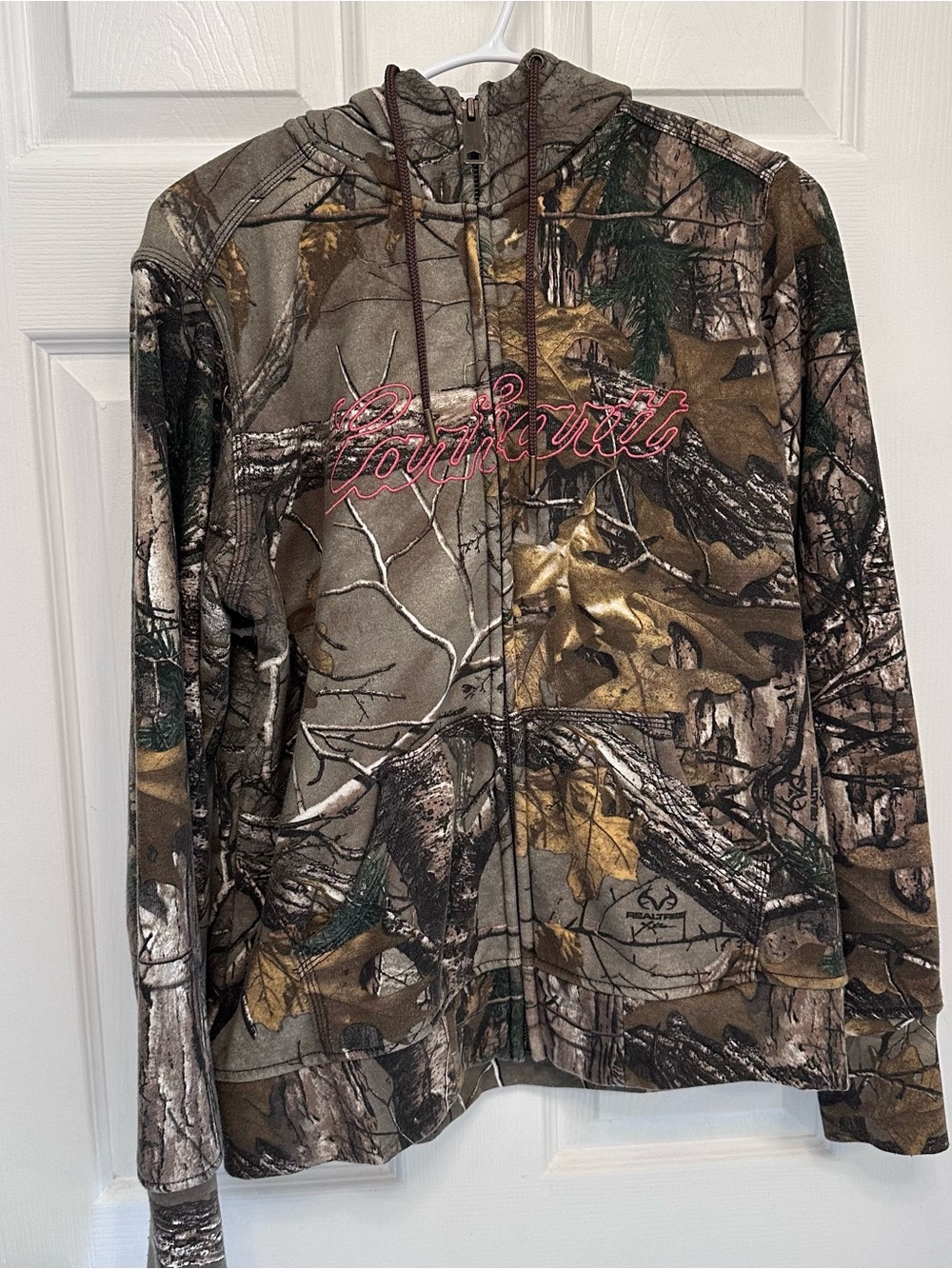 Carhartt Women Camo Zip-Up Hoodie Jacket - Brown, Green, Tan
